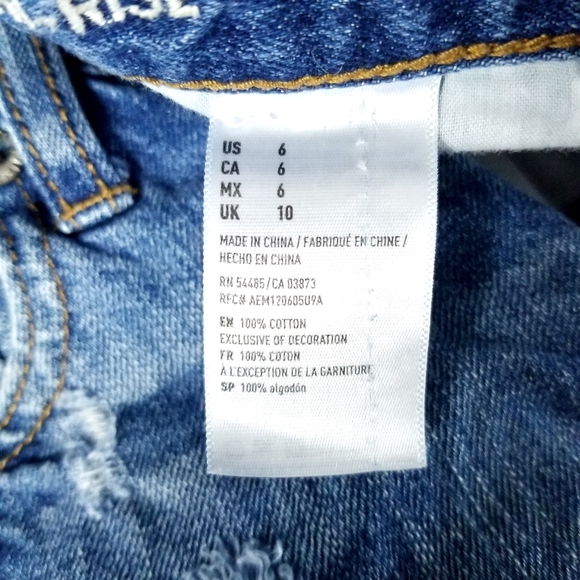 American eagle vintage Hi-Rise Festival Women's Jeans Shorts size 6 - Picture 3 of 10